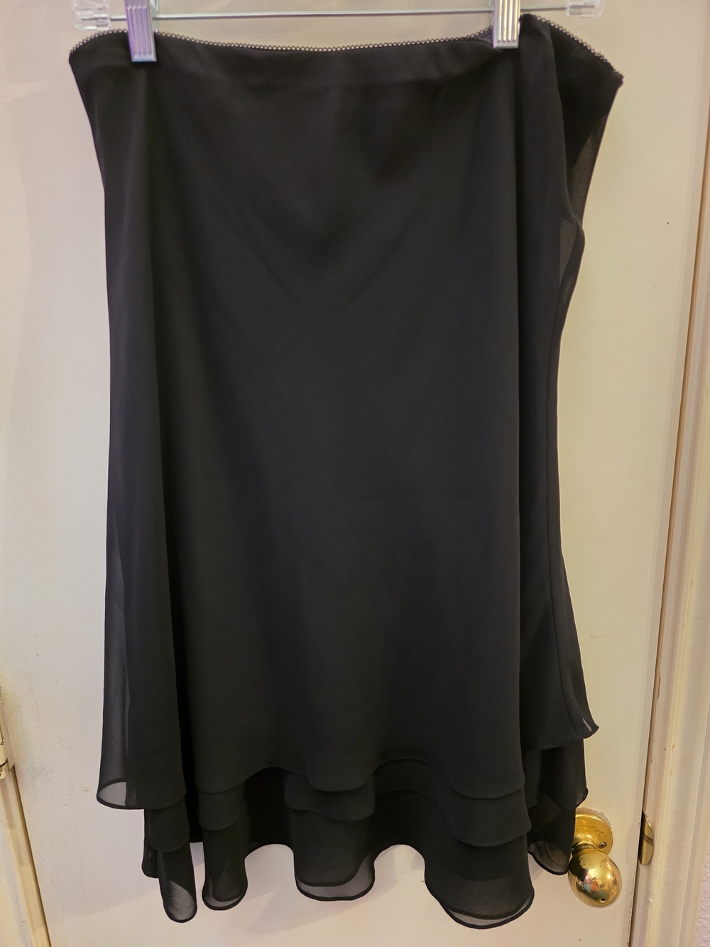 Vintage J.B.S. Black Layered Midi Skirt Size 12